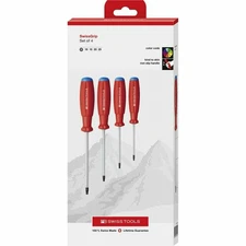 PB Swiss Tools PB 8462.CBB SwissGrip Screwdriver Set, 4 Pcs