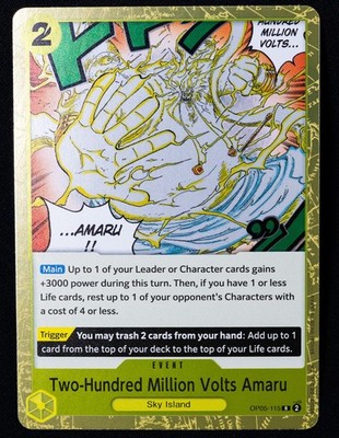 Two-Hundred Million Volts Amaru Foil OP05-115 Foil R Premium Booster The Best NM