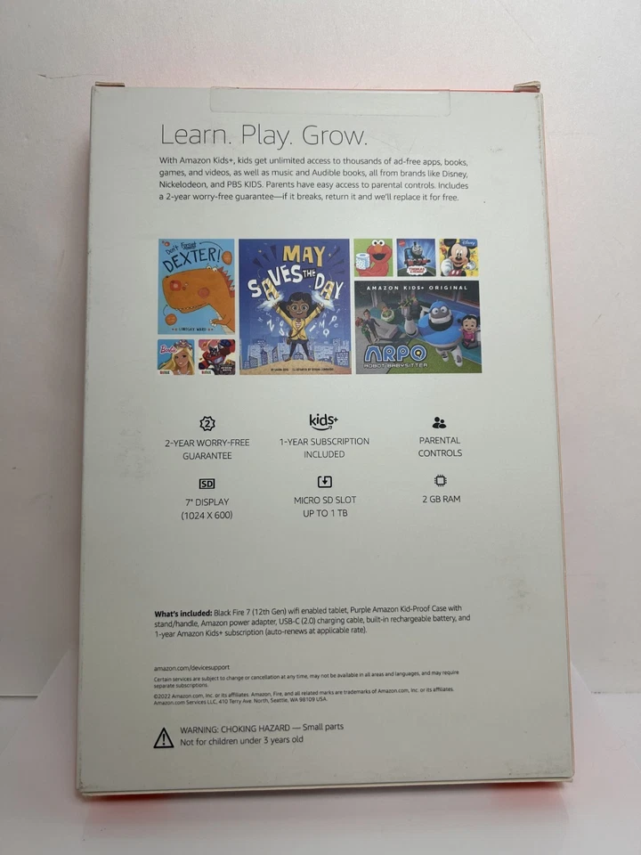 Amazon Fire 7 Kids Tablet (12th Gen) 16GB - Purple - Image 2 of 3