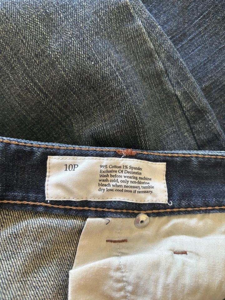 Loft Womens Original Boot Cut Jeans Size 10P Dark Wash Cotton Blend NWT FLAW - Image 3 of 4