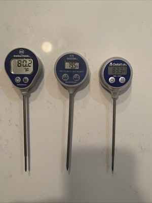 Lot Of 3 DeltaTrak Restaurant  Thermometers Different Models See Desc.