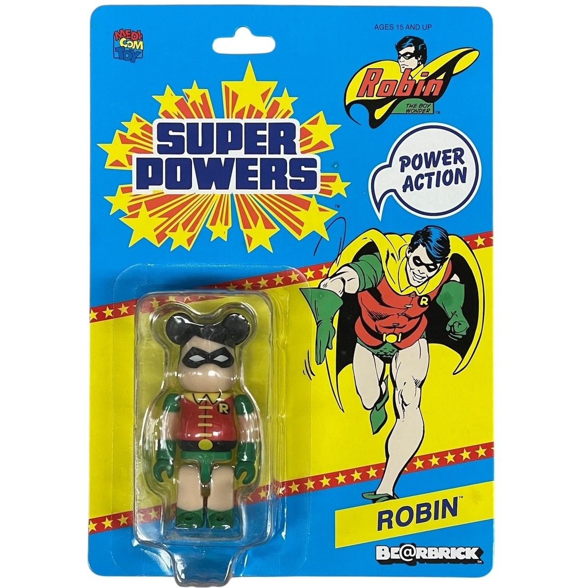 2012 SDCC DC ROBIN 100% BEARBRICK FIGURE MEDICOM SUPER POWERS NEW