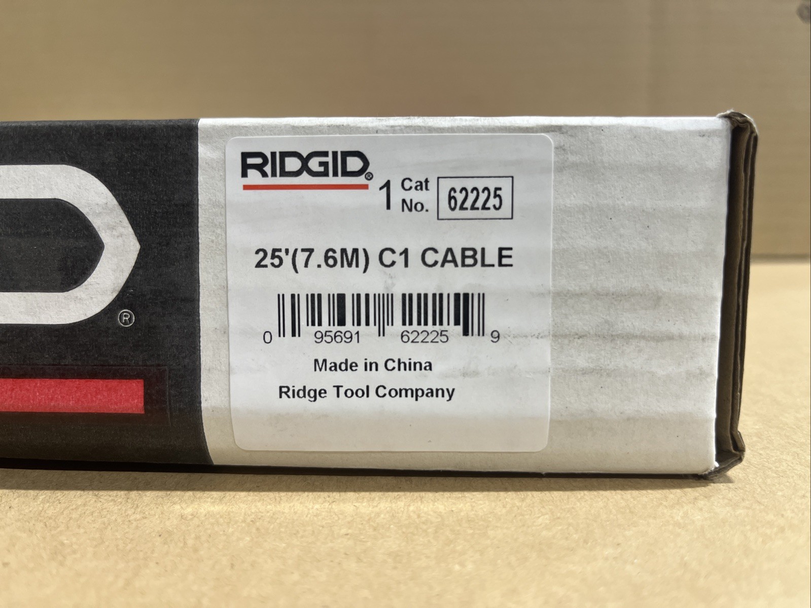 Ridgid 62225 5/16" x 25' C1 Cable Drain Snake with Bulb Auger