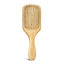 Bamboo Paddle Hair Brush with Metal Bristles - Boar Bristle Alternative Anti