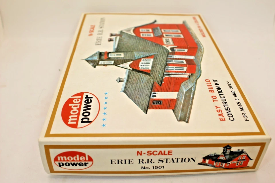 MODEL POWER ERIE R.R. STATION UNASSEMBLED KIT # 1501 N SCALE - Image 4 of 4