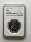 1963 Franklin Half Dollar 90% SILVER, NGC Graded PF67