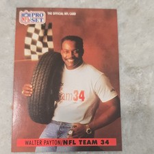 1991 Pro Set Walter Payton #1 NFL Team 34 Football Special Trading Card