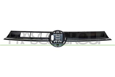 Grille centrale chromée pour VW Polo 2021 à 2024 en plastique ABS calandre d'origine