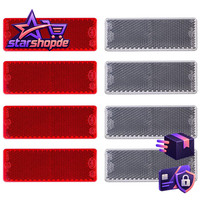 Reflektoren Kit 8 StüCk Rot Weiß Rechteckig Selbstklebend FüR AnhäNger LKW