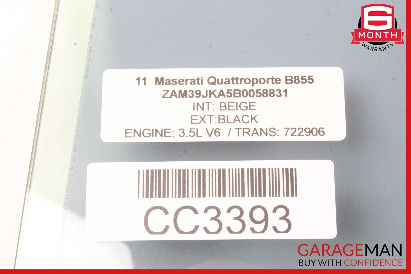 Maserati Quattroporte 2003-2013 Rear Right Door glasses Set