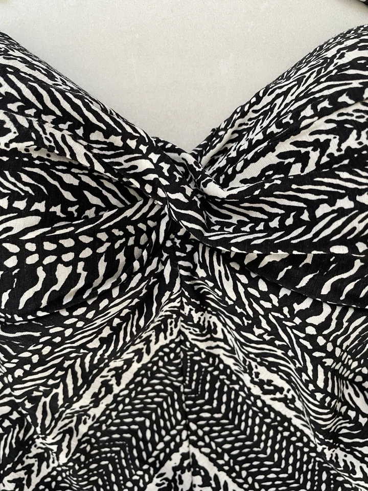 Traje de baño Robin Piccone talla 8 de una pieza estampado halter negro tostado traje de baño Foto 4 de 4