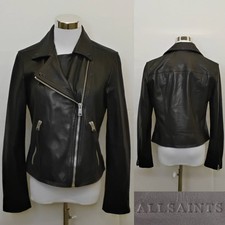 All Saints Dalby Biker Jacket Womens S Black ...