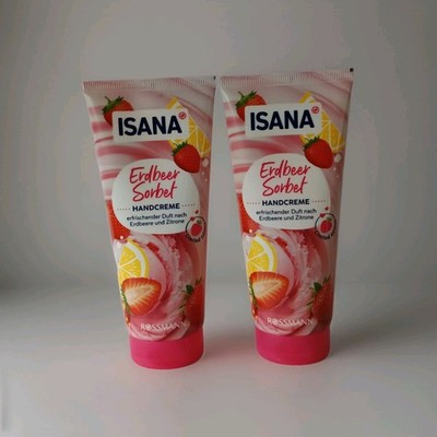 2 x 100ml ISANA Handcreme - Erdbeer Sorbet - Limited Edition - NEU