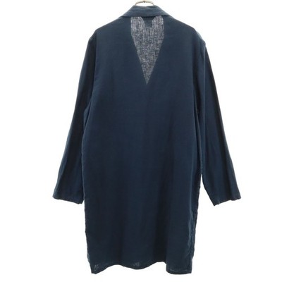 【週末限定値下】GANRYU COMME des GARÇONS Navy GANRYU Comme des Garcons Japanese Linen Open color coat S Navy