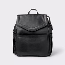 Flap Top Diaper Backpack - Black - Cloud Island
