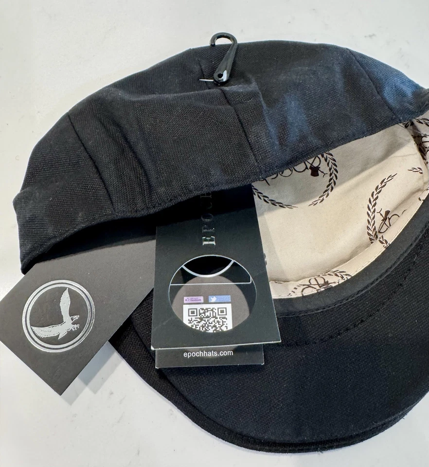 Sombrero de Newsboy Epoch Negro con Forro Talla SM/Mediano Foto 4 de 4