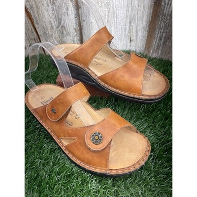 Finn Sansibar German Footbed Comfort Slide Sandals Camel Tan Women's EU40 US 9