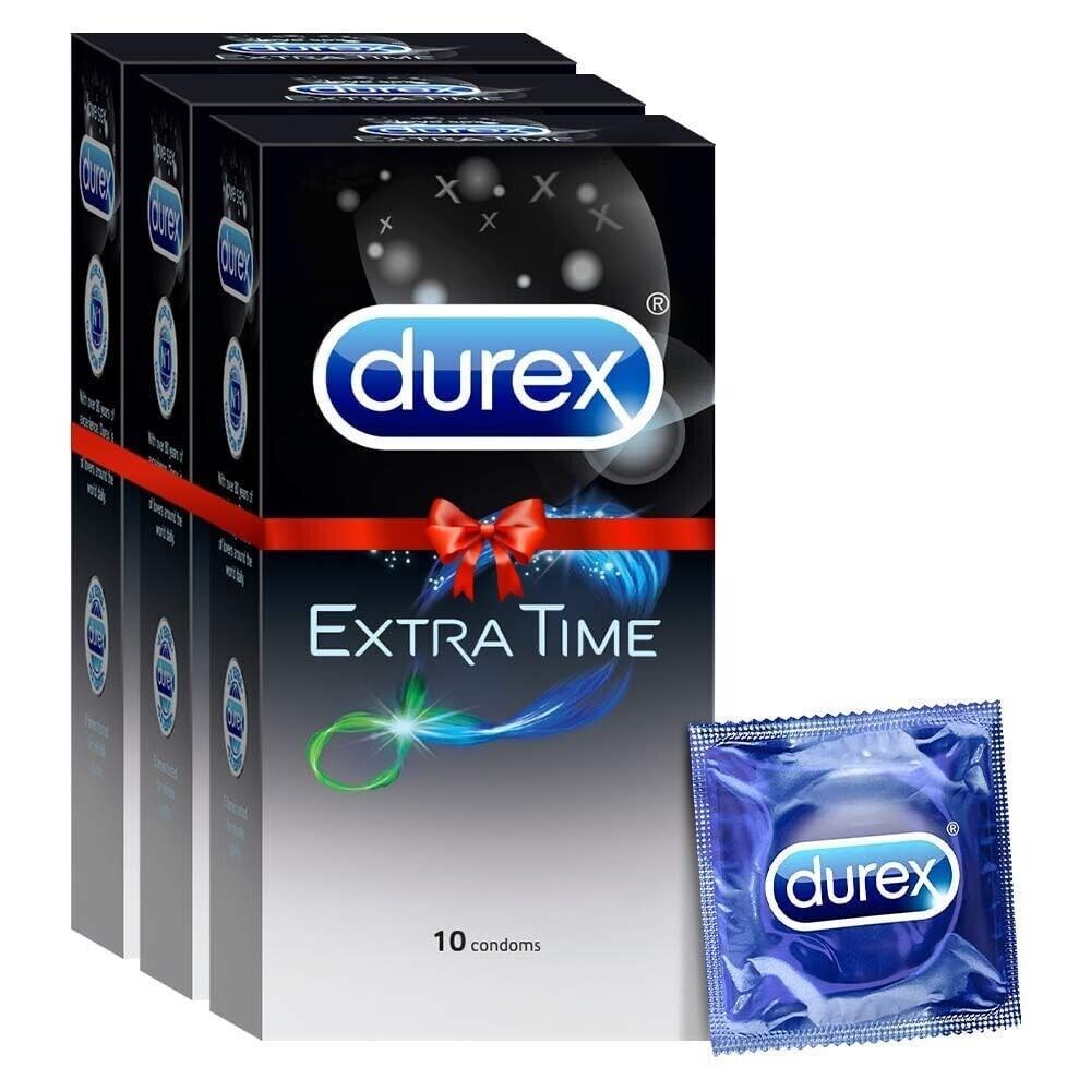 Durex Extra Time Kondome für Männer – 10 Stück 3er Pack