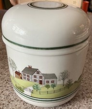 Vintage Estee Lauder Aliage Four Seasons Porcelain Cachepot Made in USA 1978 3”