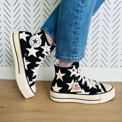  Converse Chuck Taylor All Star Lift Platform Hi Large Stars Sz 7 Shoes A09903C 