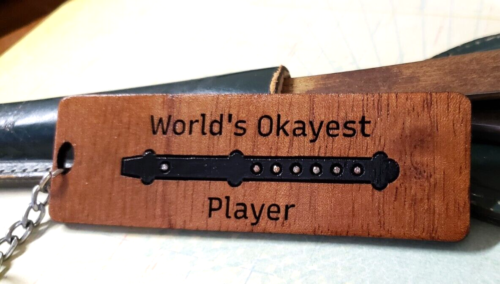 CUSTOM High School Band Music World's Okay-est Recorder Player Unique Band Gift - Picture 1 of 6