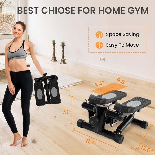 Mini Stepper with Resistance Bands, 300Lbs Capacity, Quiet Full-Body Workout - Bild 5 von 11