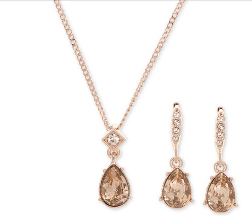$58 Givenchy Rose Gold Tone Crystal 
