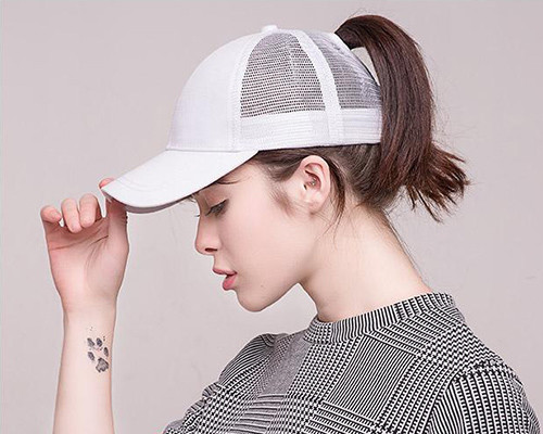 Summer Baseball Cap Women Messy Bun Ponytail Adjustable Sport Trucker Hat Cute - Picture 6 of 22