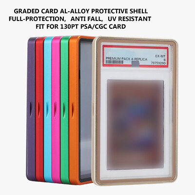 uv protection for graded cards For 35PT-130PT PSA CGC Graded Card Magnetic Trading Cards Protector Case  Display