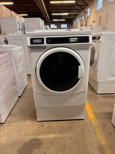 MHN33PR Maytag Card Operated Front Load Washer, Used