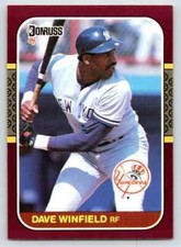 1987 Donruss Opening Day #243 Dave Winfield New York Yankees HOF