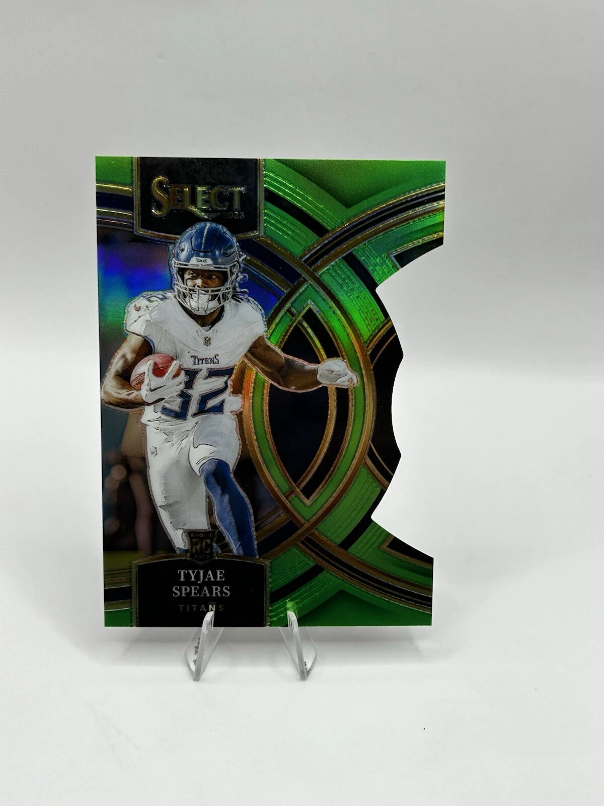 2023 Select green prizm die-cut RC #172 premier level Tyjae Spears /499