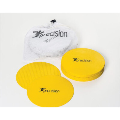 20er Pack 19,5 cm GELB flache Gummi Pitch Marker Scheiben - Ultra Slim Outdoor Sport