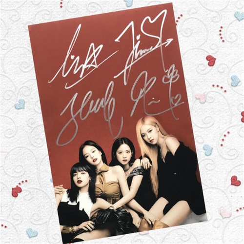 BLACKPINK BORN PINK Autographed Photo 6'' Autographs LISA Jennie ROSE Jisoo Gift - Picture 11 of 20
