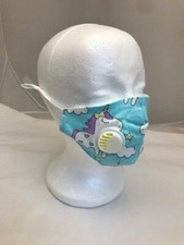 Beautiful big unicorn on blue with valve face cover bandana scarves