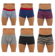 Mens 3 Pair Pack Hipster Trunks shorts in two different colour ways to choice