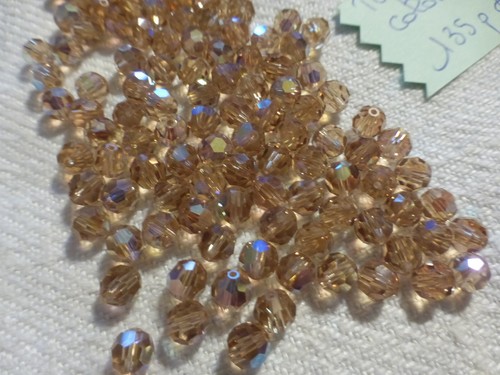 lot de 135 perles à facettes en cristal de Swarovski topaze colorado AB 5 mm - Imagen 2 de 3