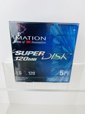 Imation Super Disk 120 Mb 5 Pack LS-120 New Sealed
