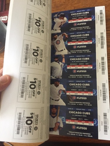 Chicago Cubs 2016 Season Tickets Book Complete And Mint - Picture 8 of 12