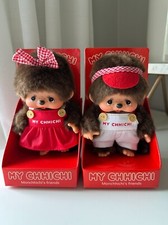 Sekiguchi Monchhichi Revival My Chhichi Boy  Girl SET Plush Doll Japan