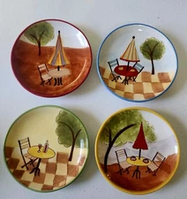 Jennifer Brinley Plates Certified Inter. Cafe French Bistro Gourmet Chef 4 NEW