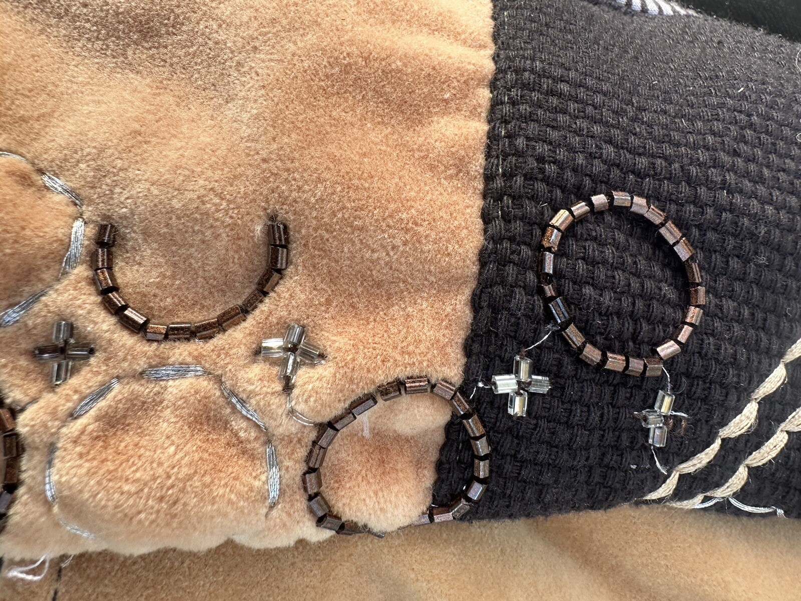 Vintage Indigo Moon Jacket M Patchwork Quilted Co… - image 11