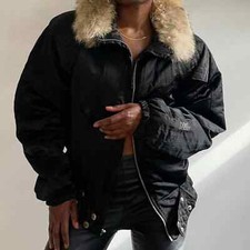 Vintage Crop Nils Black Bomber