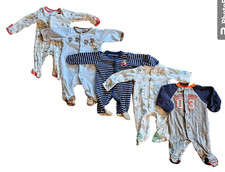 Baby Boy NB mo Zip Snap Up Long Sleeve Footed Sleepers Footie Lot Cotton Terry