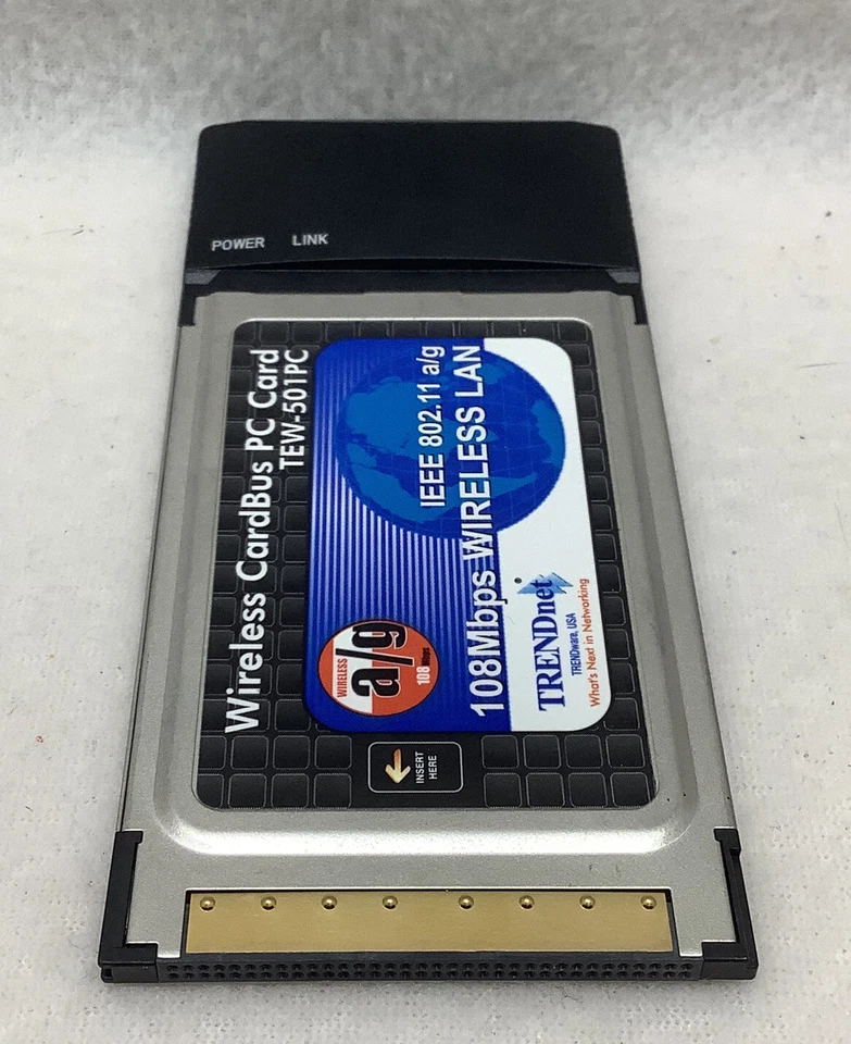 TRENDnet TEW-501PC 108Mbps 802.11a/g Wireless LAN CardBus PC Adapter - Image 3 of 3