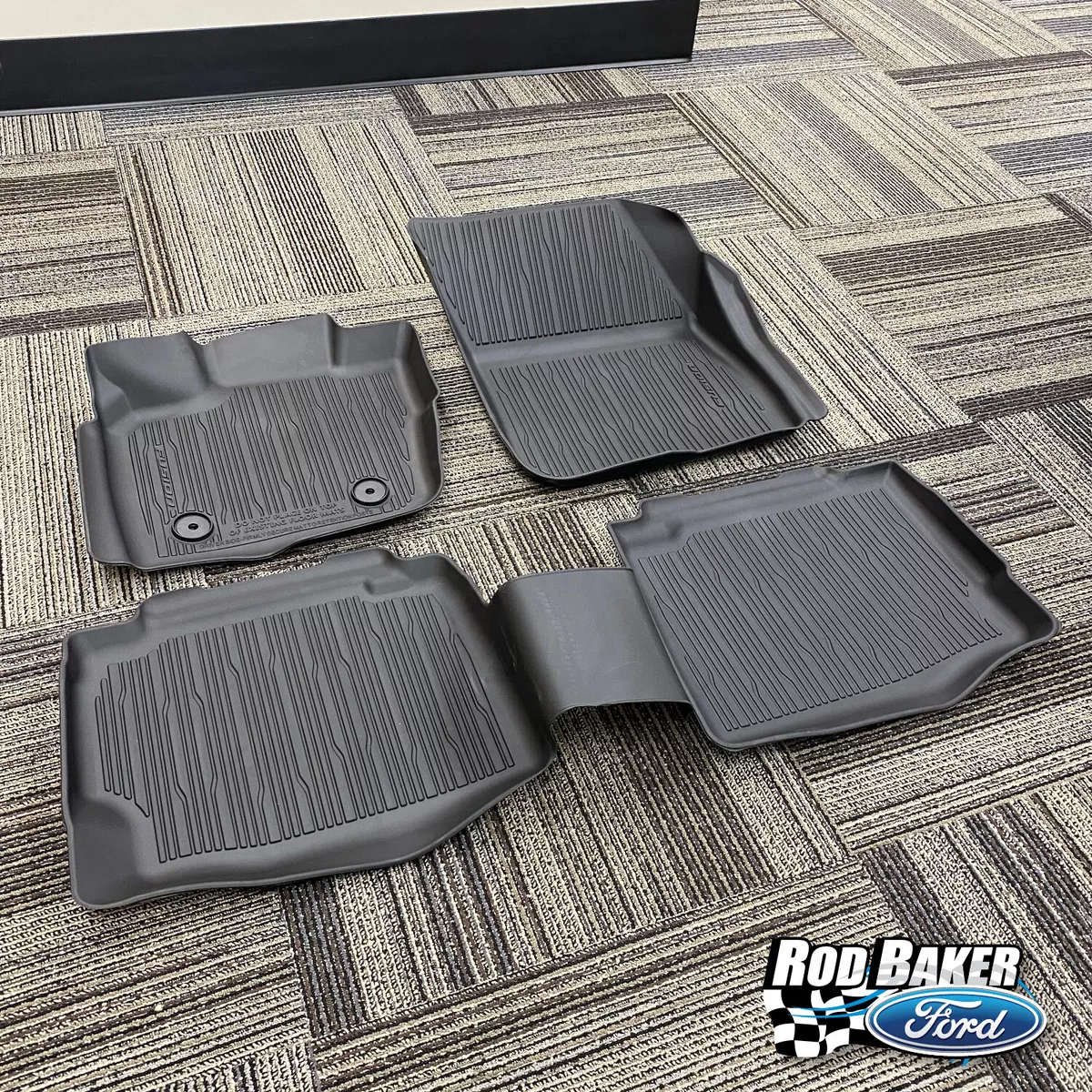 17 thru 20 Ford Fusion OEM Tray Liner Style Molded Black Floor Mats - 4pc  Set