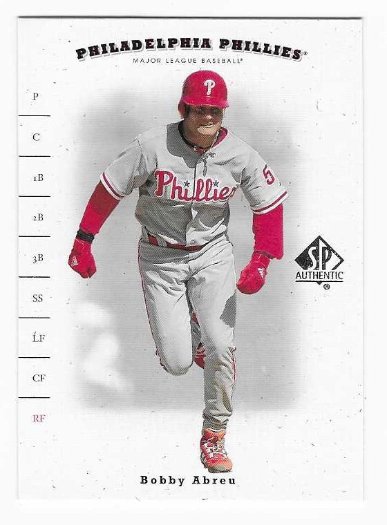2001 Upper Deck SP Authentic Bobby Abreu Philadelphia Phillies Baseball Card #81