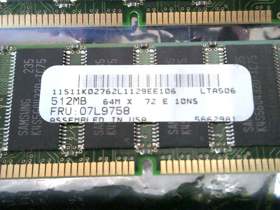 IBM 2GB 4 X512MB 07L9758 200 PIN 10NS SDRAM Genuine IBM Memory Module - Image 4 of 4