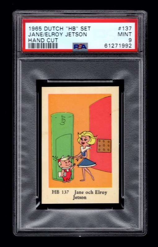 PSA 9 JANE & ELROY The JETSONS 1965 Dutch Card "HB" #137 HIGHEST EVER GRADED 1/1