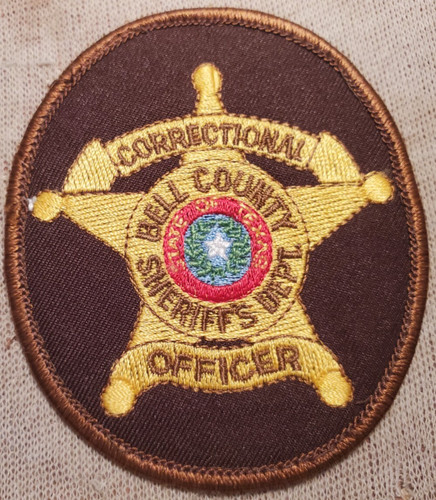 TX Bell County Texas Correctional Officer Sheriff Patch (3.5In Tall)